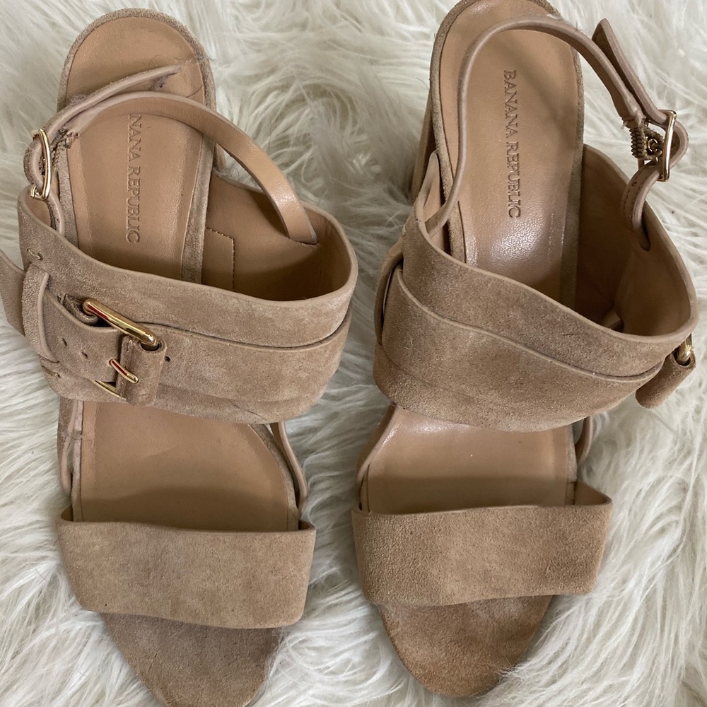 Banana Republic Suede Wedge Heel